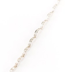 Bracciale tipo tennis in oro bianco e diamanti