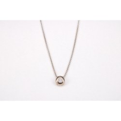 Collana Punto Luce A Cipollina in Oro Bianco e Diamante