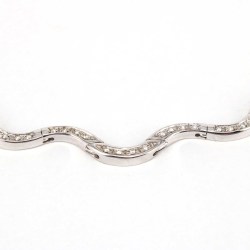 Collana onde in oro bianco e diamanti